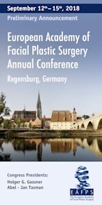 Annual Meeting of the European Academy of Facial Plastic Surgery,  September 12 – 15, 2018