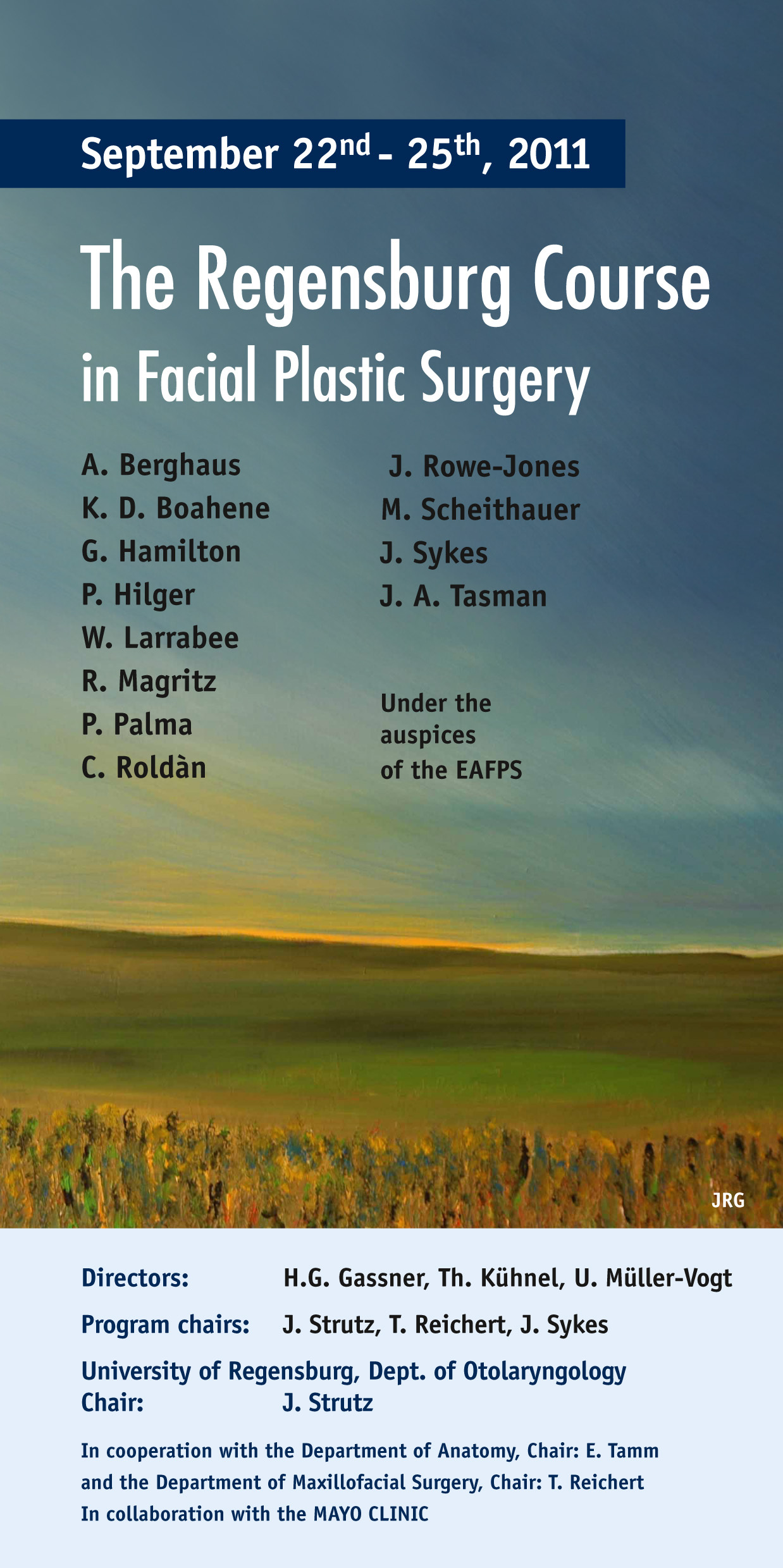 The Regensburg Course in Facial Plastic Surgery - Oct 22nd-25th, 2011